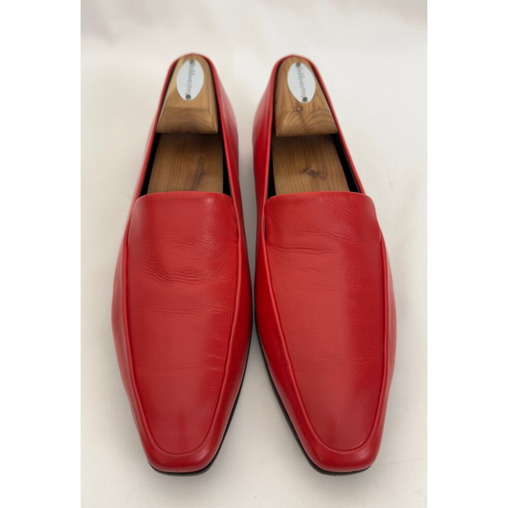 THE ROW Minimal Red Loafer Size 37.5 COA